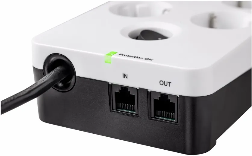 Multiprise Surtension Eaton Protection Box 8 prises + USB (Blanc)