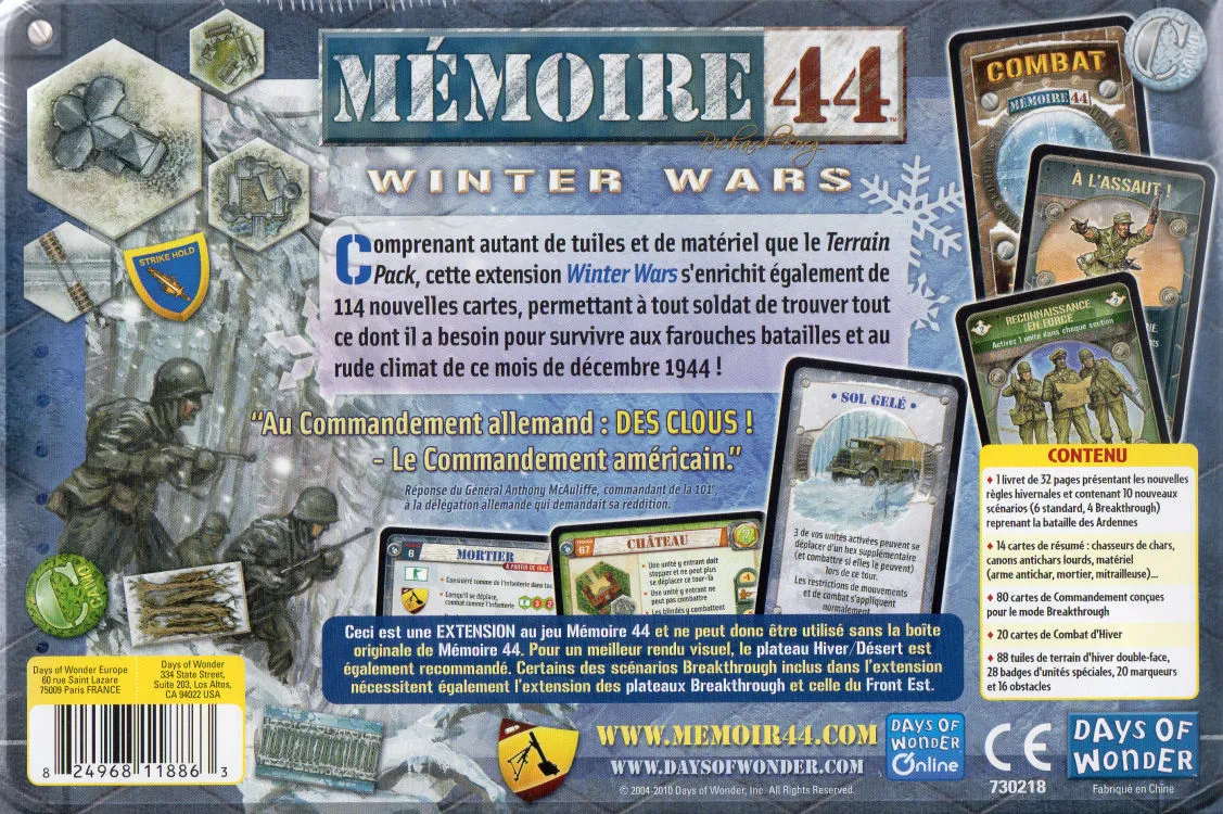 Jeu - Mémoire 44 : Winter Wars (Extension)
