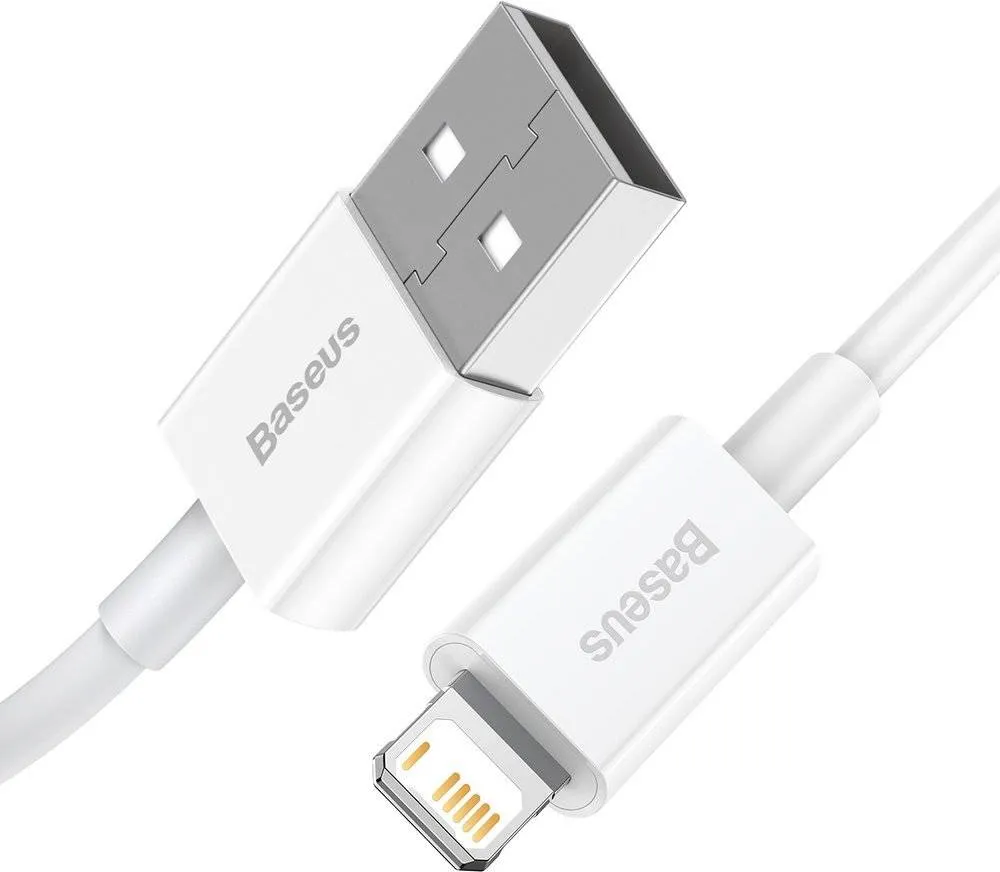 Câble Baseus Superior USB 2.0 type A vers Lightning M/M 1m (Blanc)