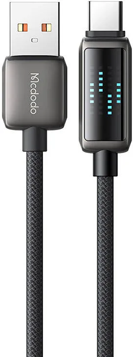 Câble Mcdodo USB-A/C 1,2m M/M avec écran (Noir)