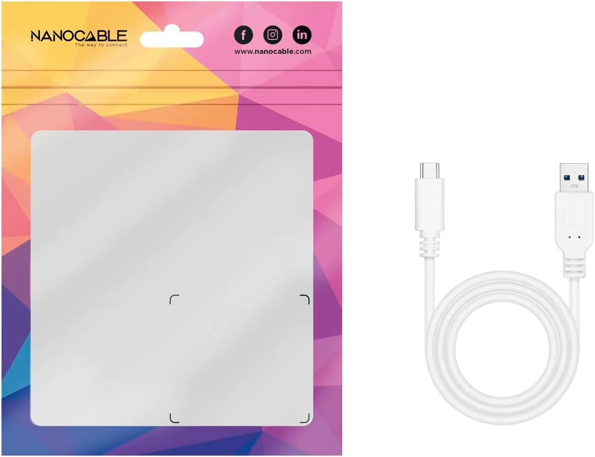 Câble Nanocable USB-A/C 2.0 M/M 50cm (Blanc)