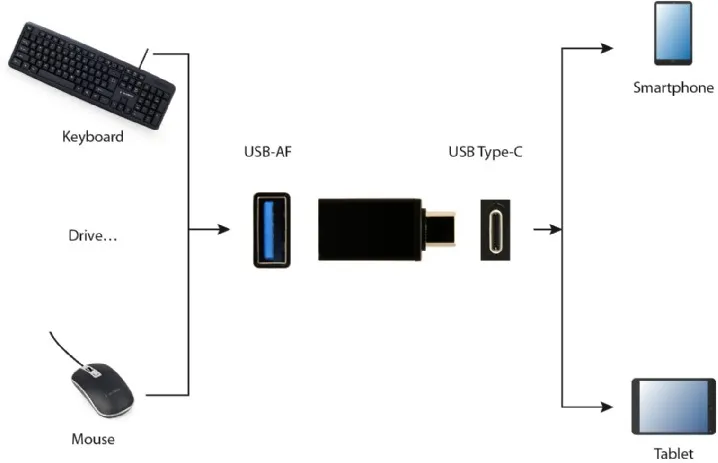 Adaptateur CableXpert USB-C/A 3.0 MF