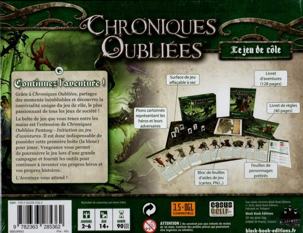 Jeu de Rôle : Chroniques Oubliées Fantasy - Boite Vengeance (Ext1)