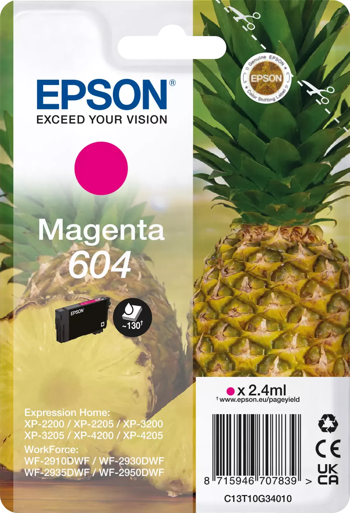 Cartouche d'encre Epson Ananas 604 (Magenta)