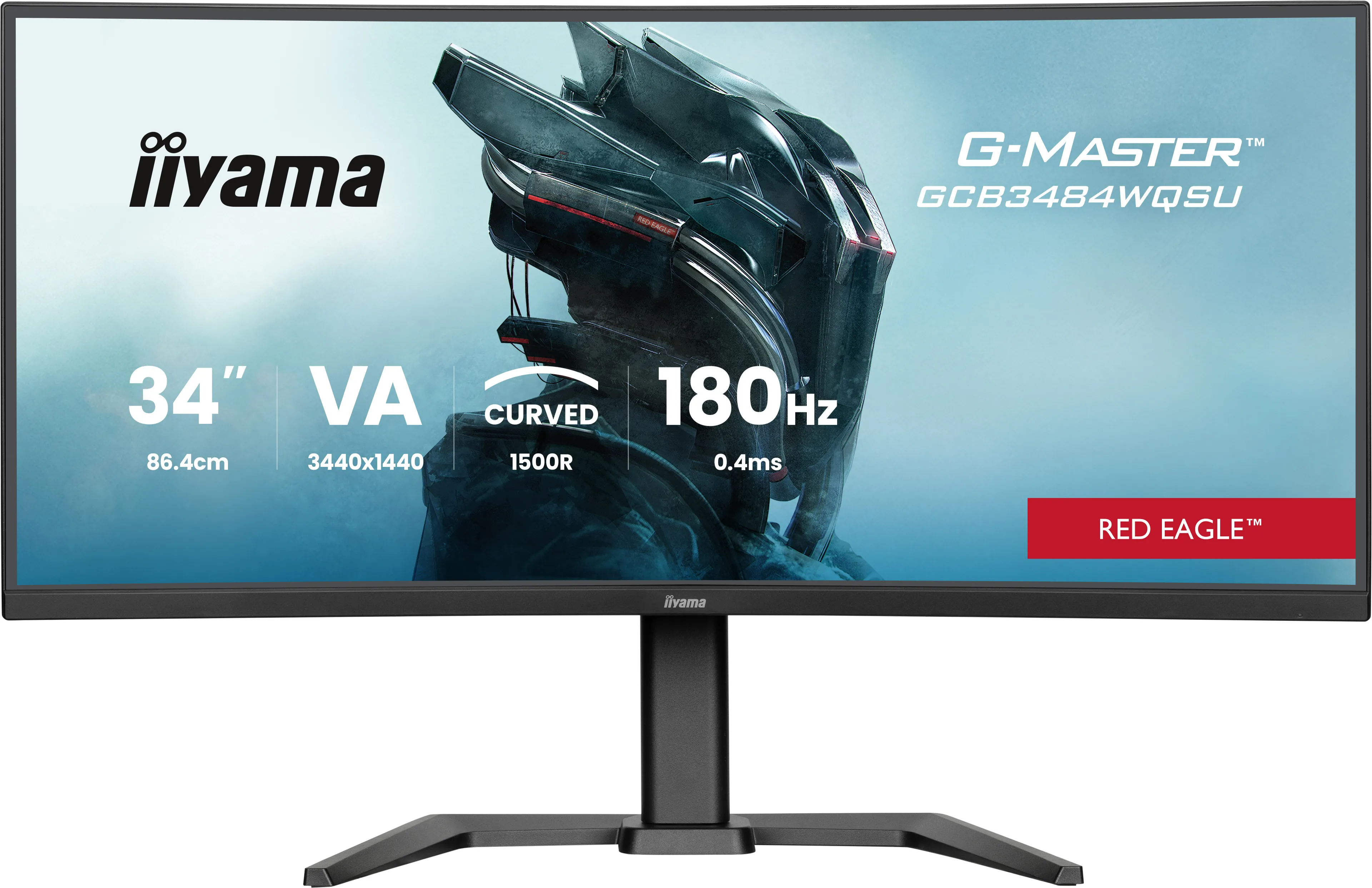 Ecran incurvé 34" Iiyama G-Master Red Eagle GCB3484WQSU-B1 Ultra WQHD 180Hz (Noir)