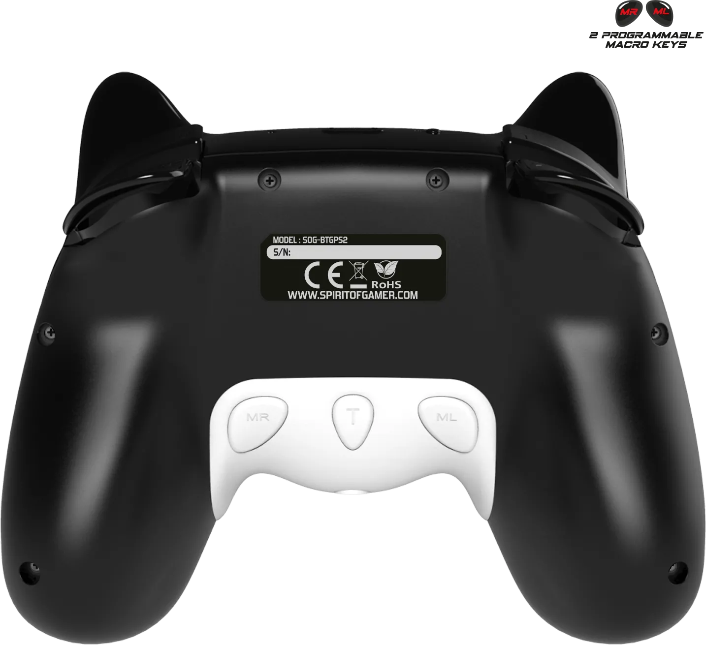 Manette de jeu sans fil Spirit of Gamer Noa pour Nintendo Switch (Noir/Blanc)