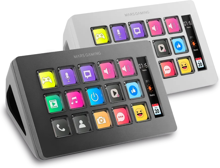 Console de streaming Mars Gaming Stream Deck Slim MSD-One (Blanc)
