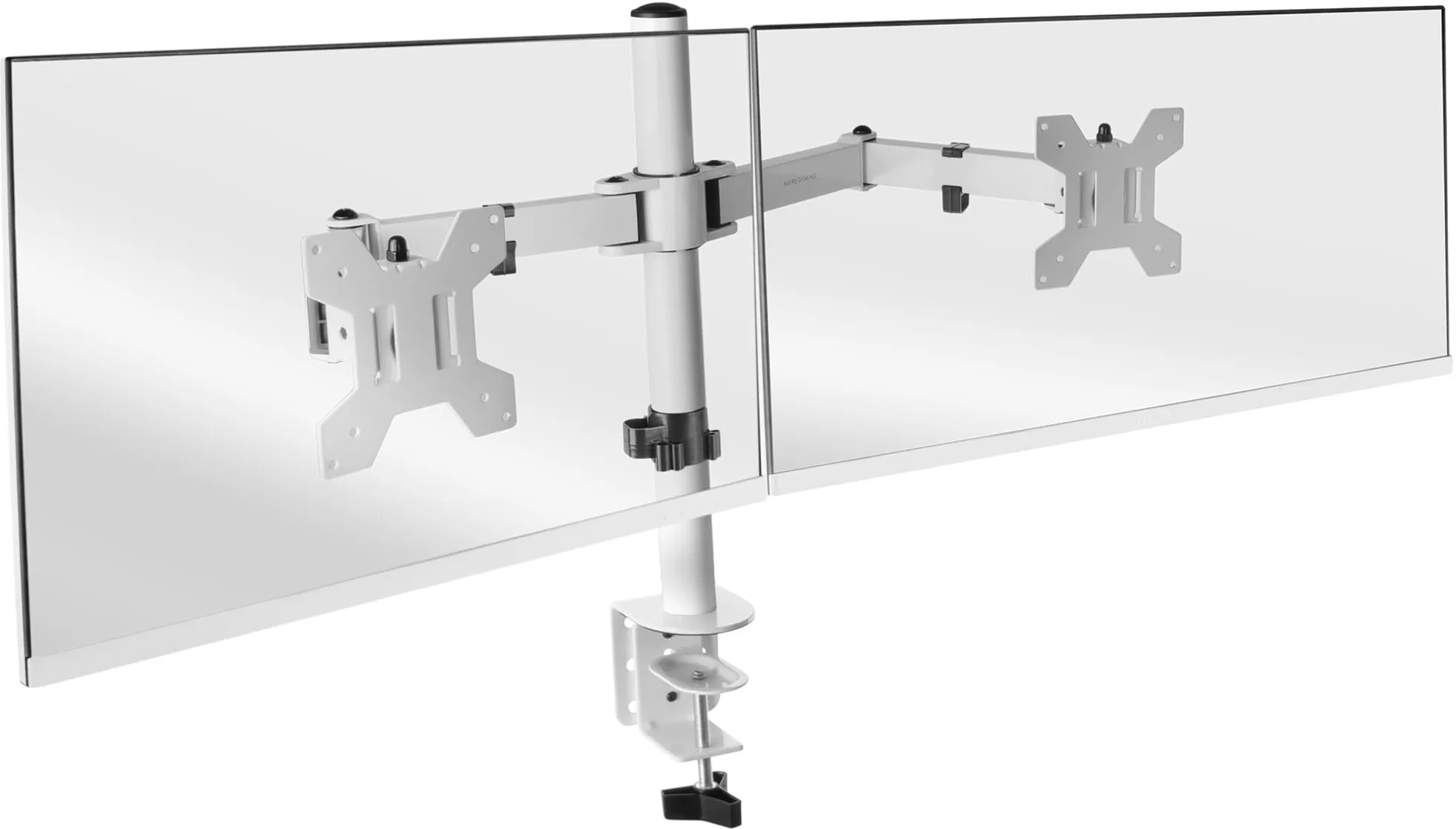 Support double-écran à fixer Mars Gaming MArm2 13"-27" (8kg max) (Blanc)