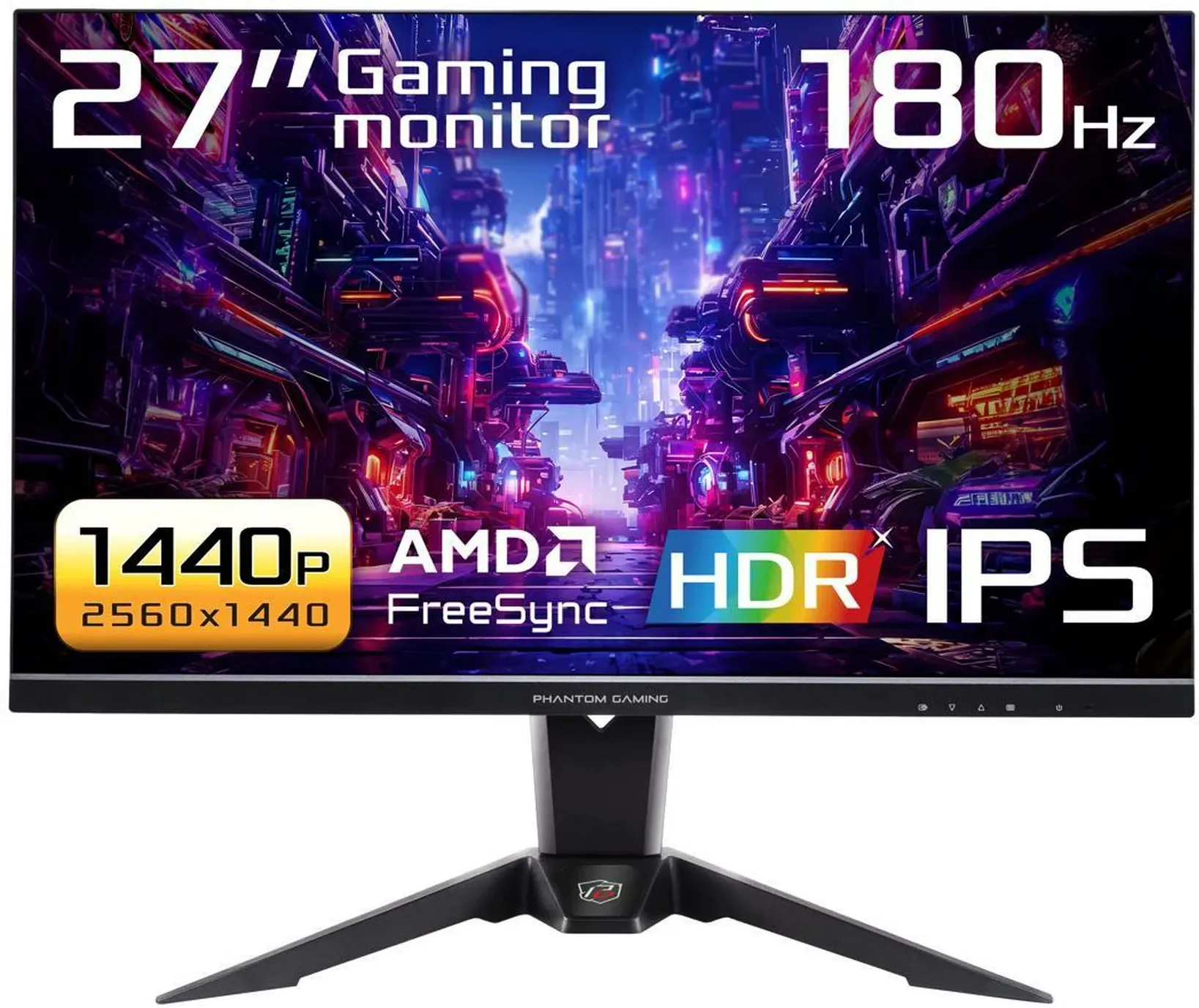 Ecran 27" ASRock Phantom Gaming PG27QFT2A Quad HD 180Hz (Noir)