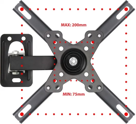 Support écran mural Esperanza Horus de 12" à 50" (20kg max)