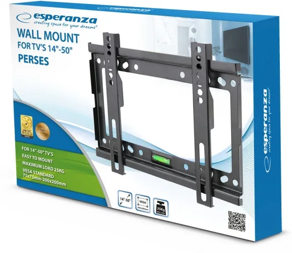 Support écran mural Esperanza Perses de 14" à 50" (25kg max)