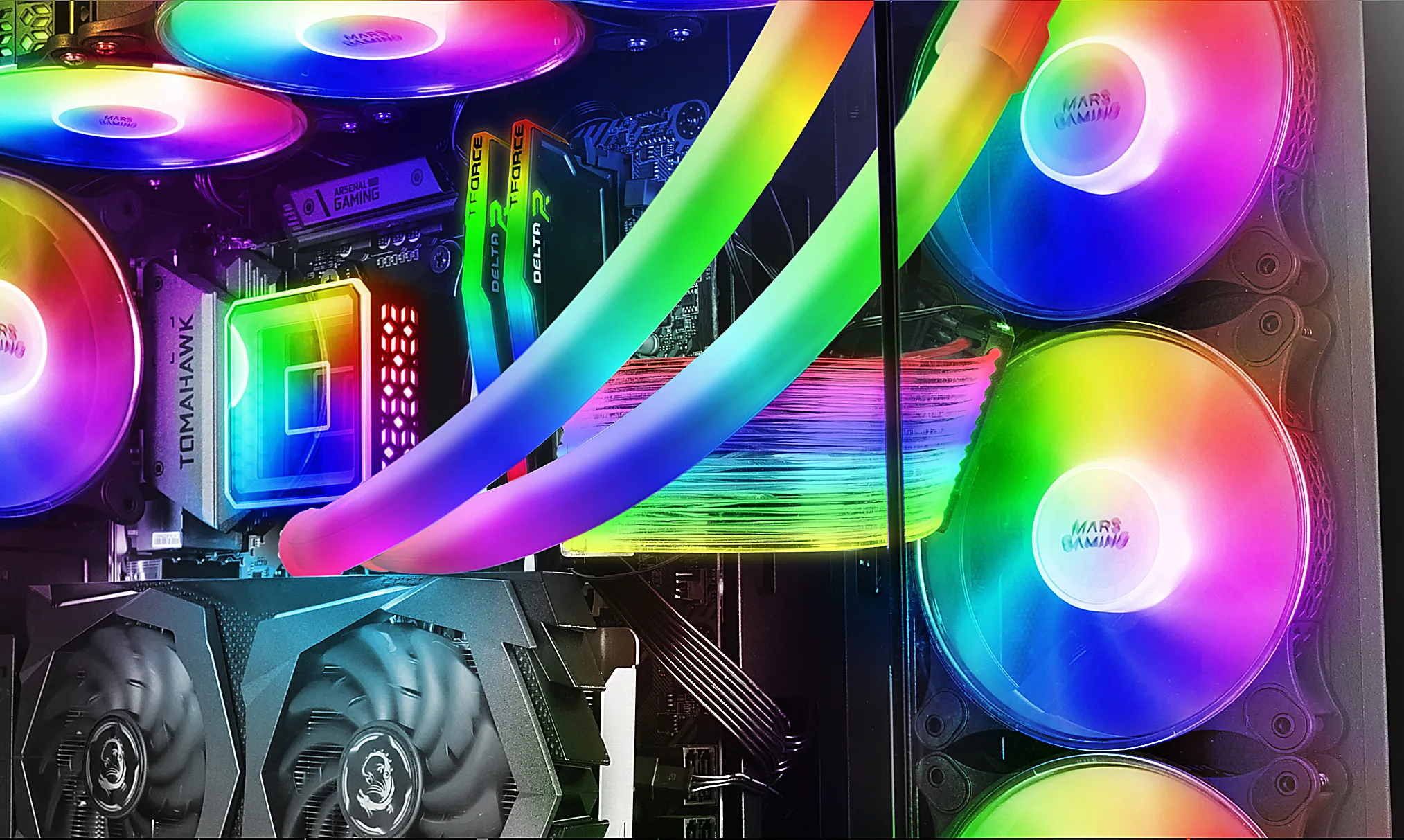 Câble 16 Pin (8+8pin PCIe) Mars Gaming MCA RGB