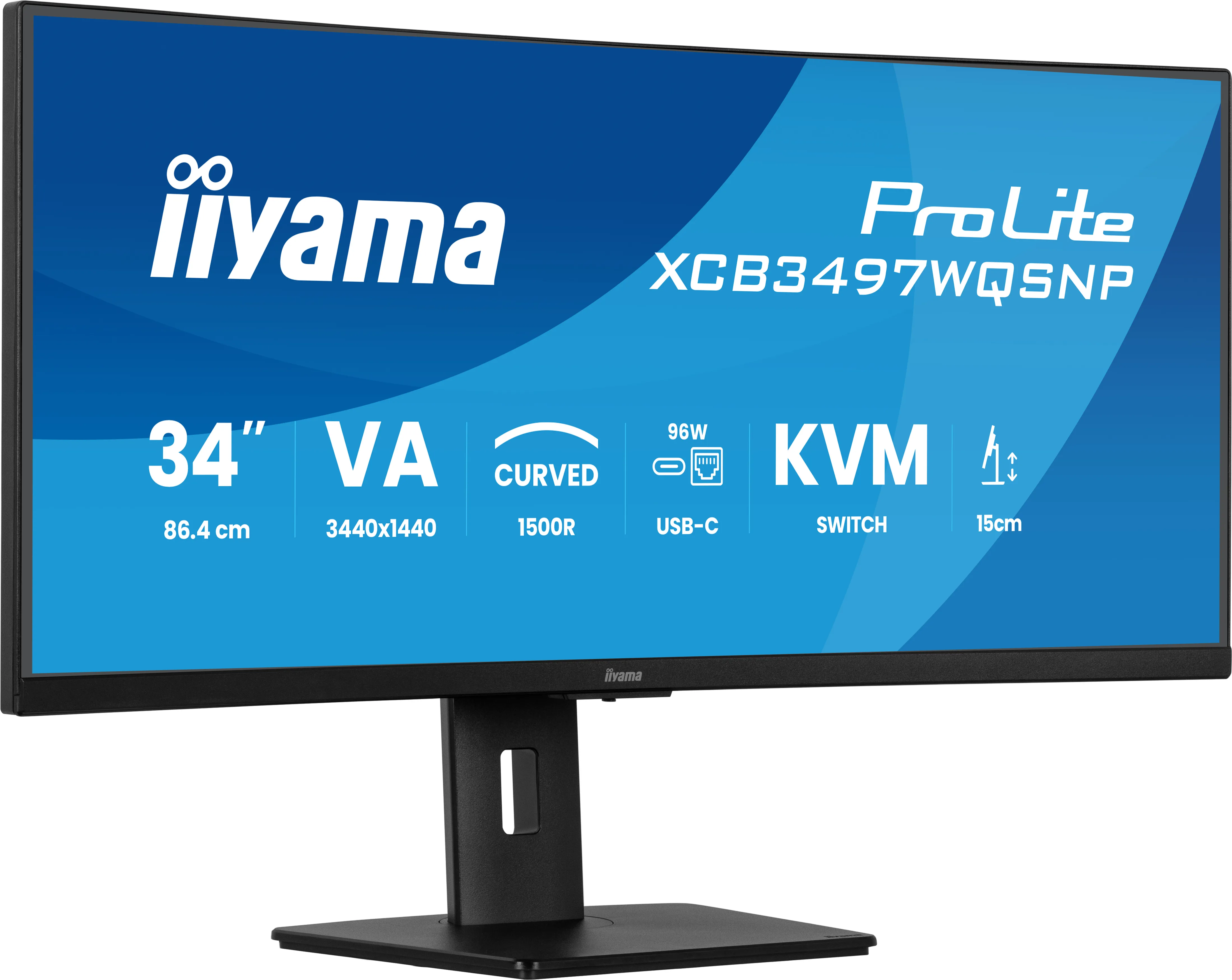 Ecran incurvé 34" Iiyama ProLite XCB3497WQSNP-B1 UWQHD 120Hz (Noir)