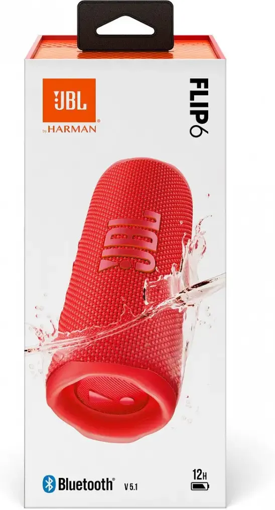 Enceinte nomade Bluetooth JBL Flip 6 (Rouge)