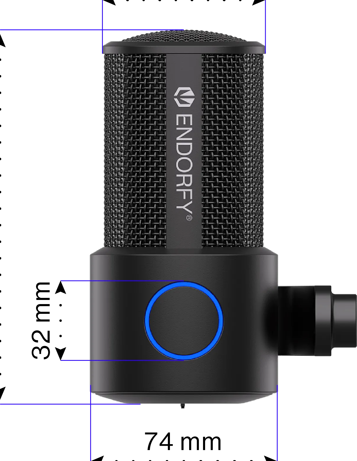 Microphone Endorfy Solum Studio avec bras de montage (Noir)