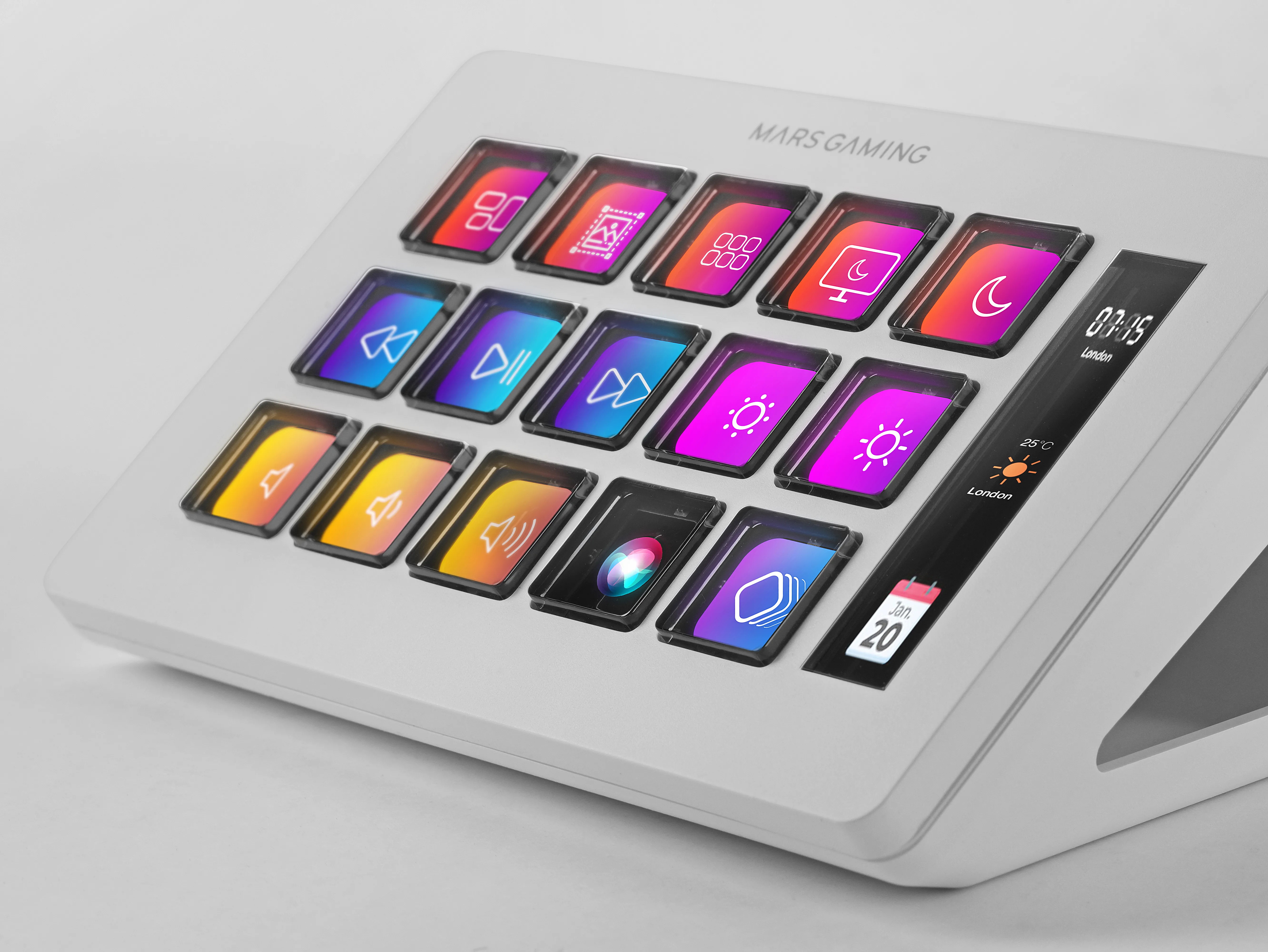 Console de streaming Mars Gaming Stream Deck Slim MSD-One (Blanc)