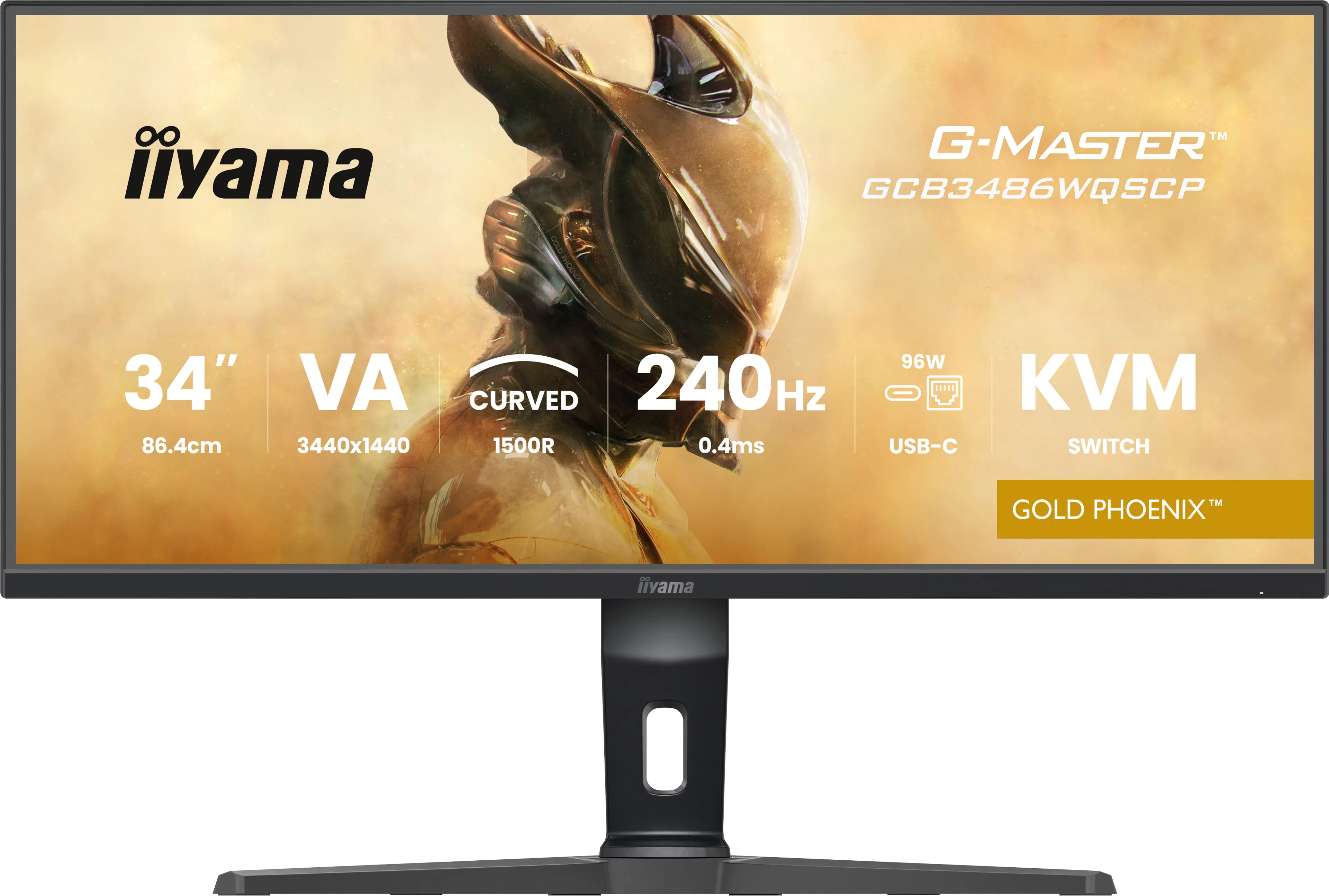 Ecran incurvé 34" Iiyama G-Master Gold Phoenix GCB3486WQSCP-B1 UWQHD 240Hz (Noir)