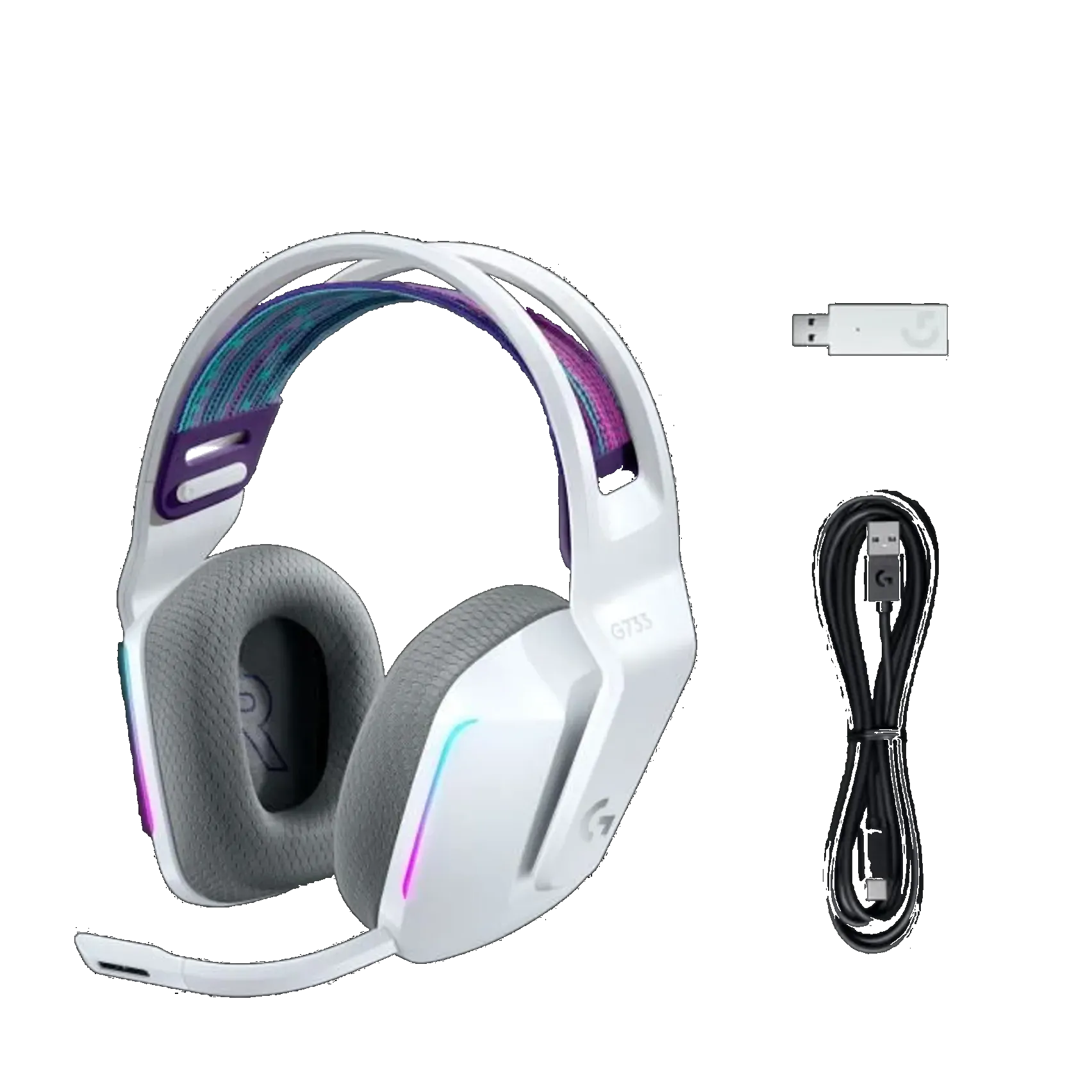 Casque Gamer sans fil Logitech G733 Lightspeed RGB (Blanc)