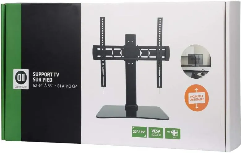 Support Ecran à poser D2 Diffusion jusqu'à 55" (40kg max) (Noir)