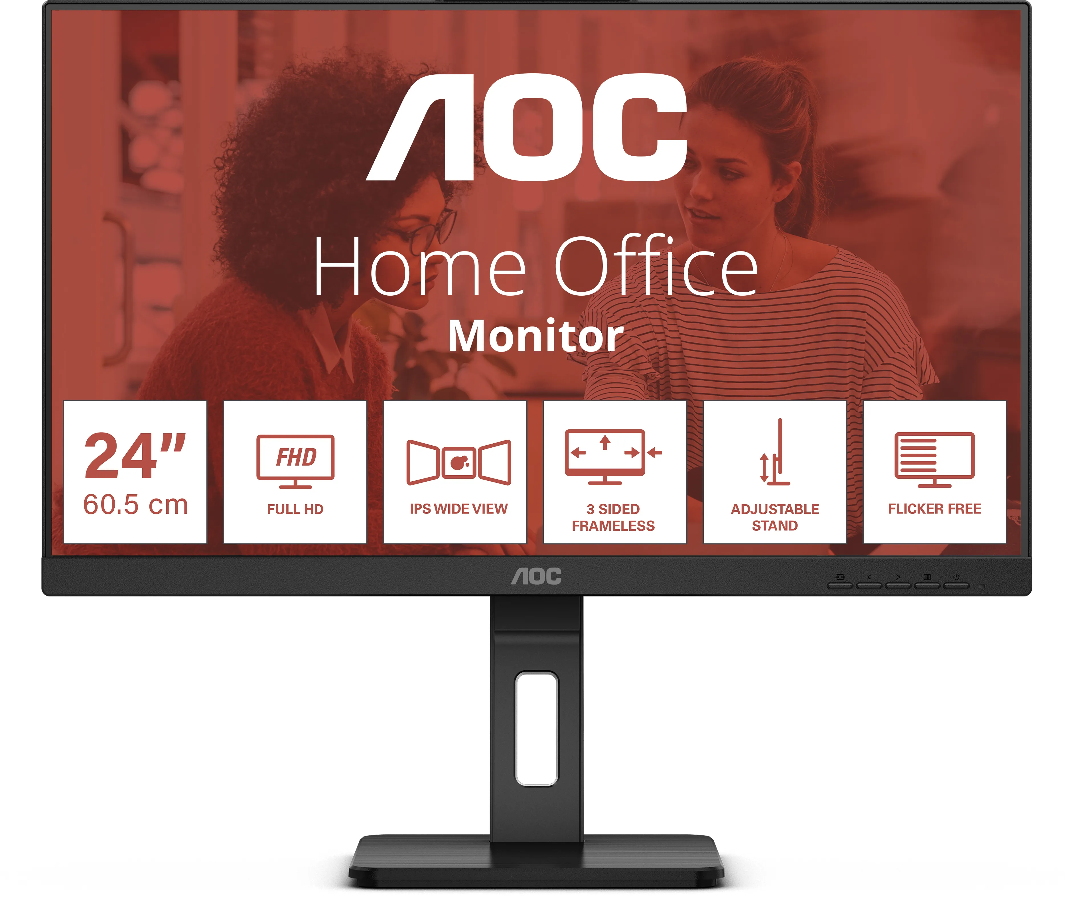 Ecran 24" AOC E3 Series 24E3QAF Full HD (Noir)