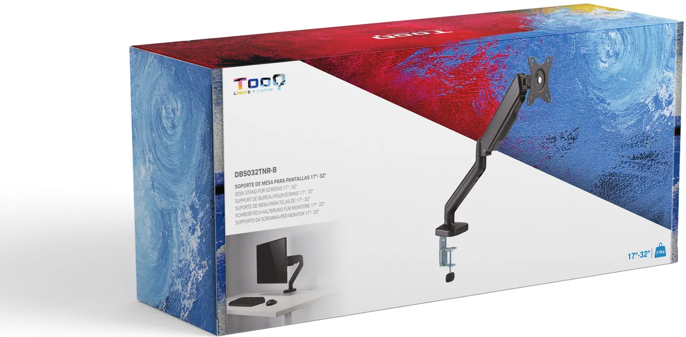 Support écran à fixer Tooq DB5032TNR 17"-32 (9kg max) (Noir)