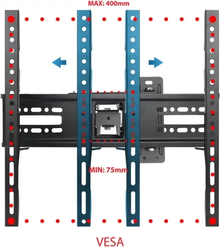 Support écran mural Esperanza Atlas de 26" à 70" (45kg max)