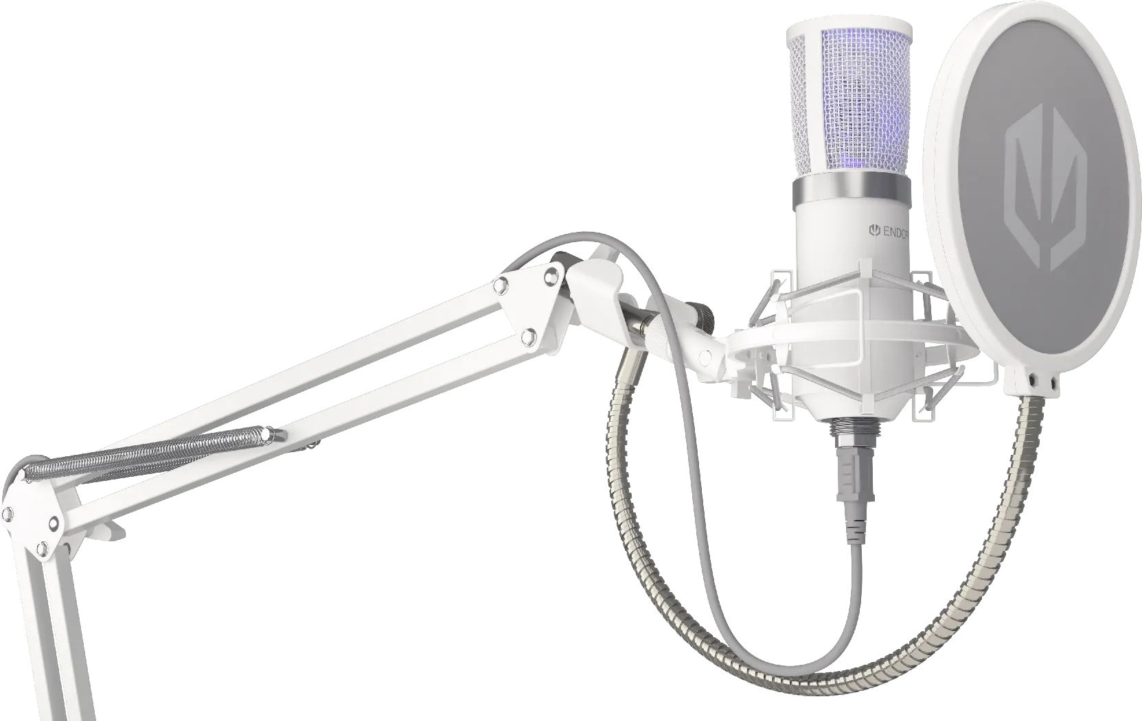 Microphone Endorfy Solum Streaming Onyx avec bras de montage (Blanc)