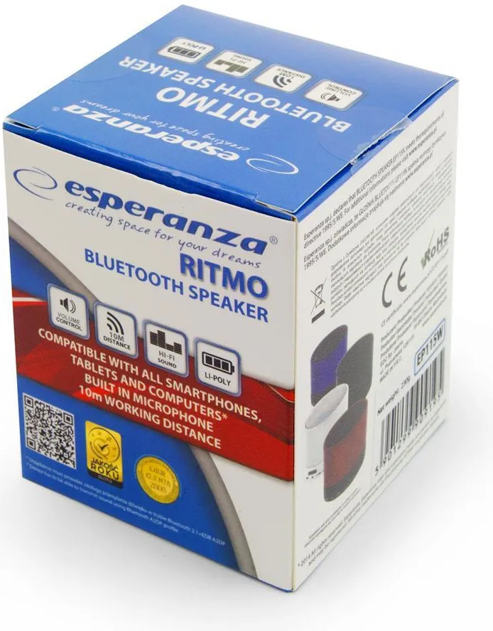 Enceinte nomade Bluetooth Esperanza Ritmo EP115W