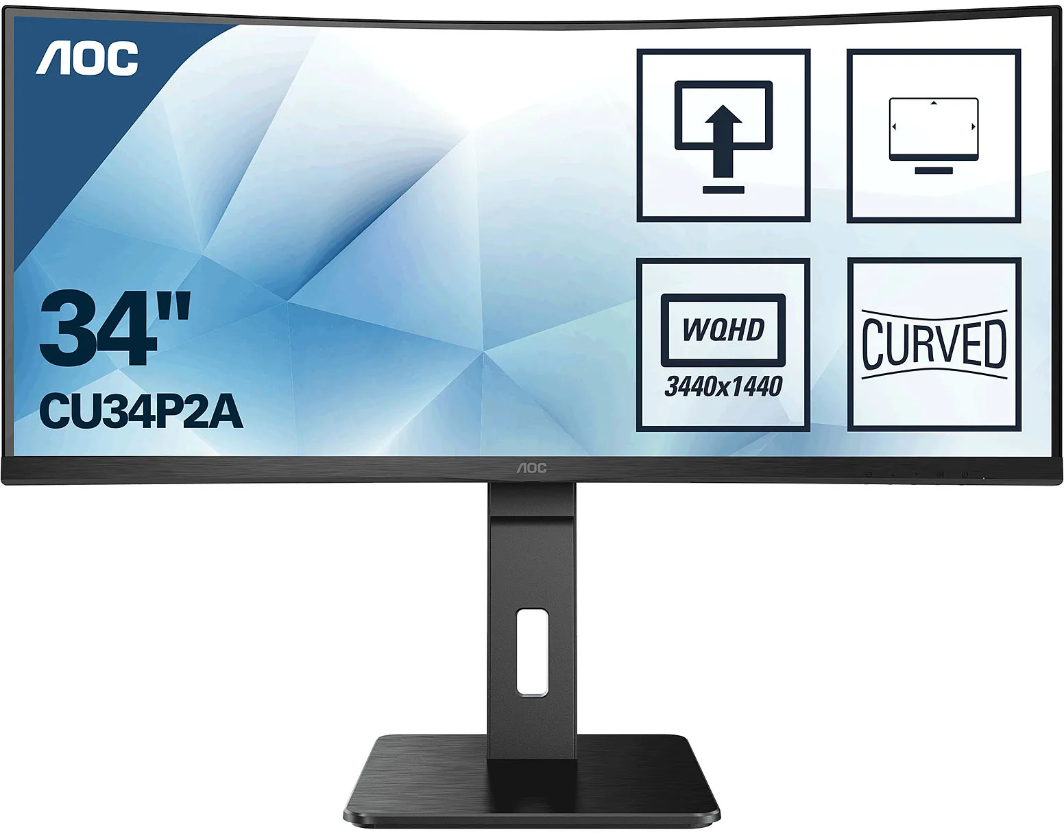 Ecran incurvé 34" AOC CU34P2A UWQHD (Noir) 100Hz