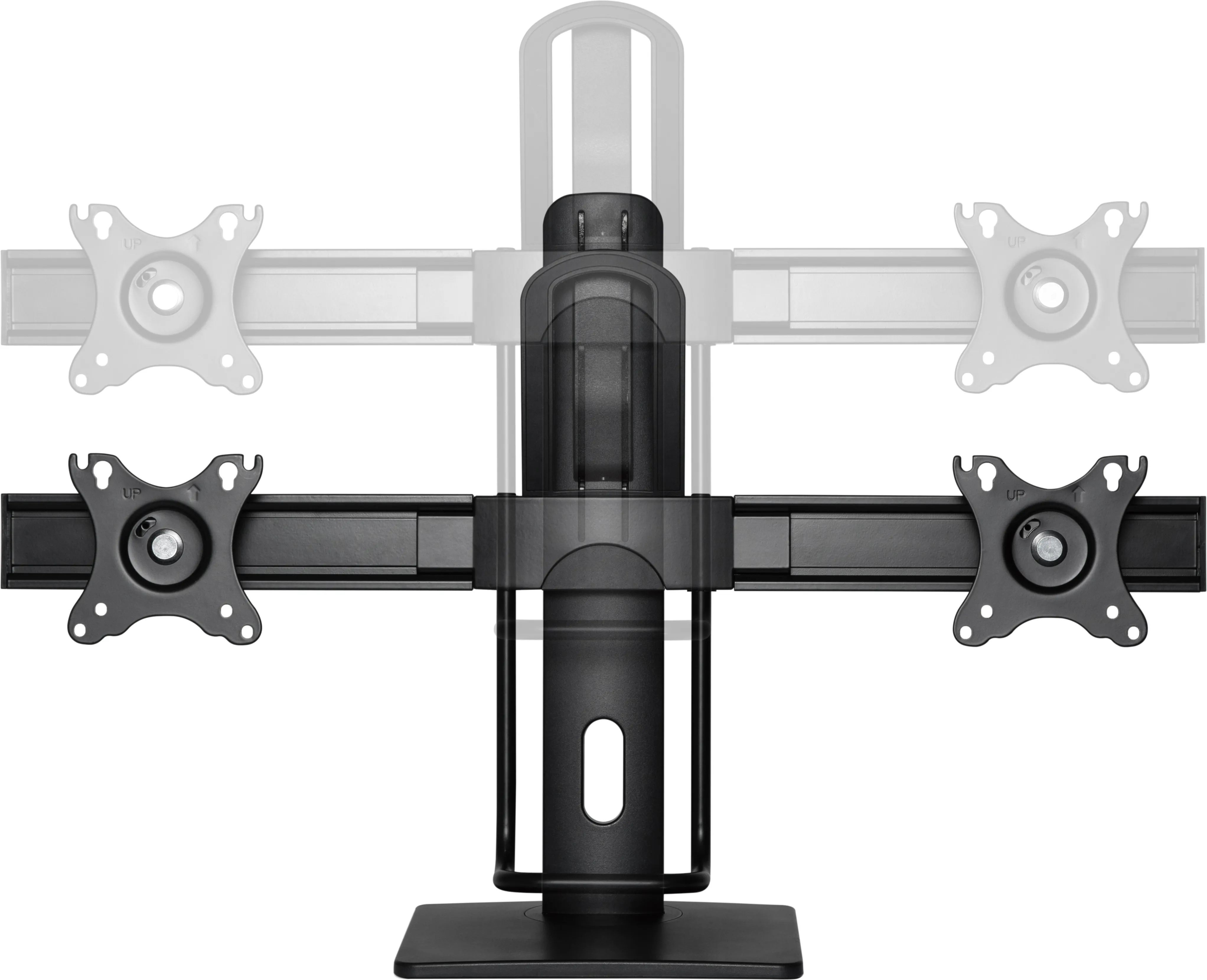 Support Double écran à poser Gembird 27" (12kg max) (Noir)