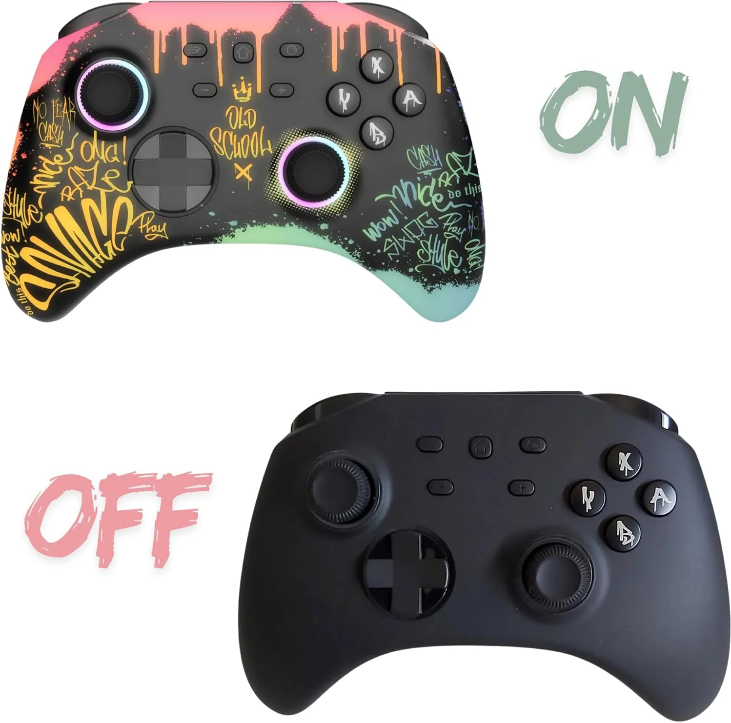 Manette de jeu sans fil RGB Freaks and Geeks Old School pour Nintendo Switch/PC