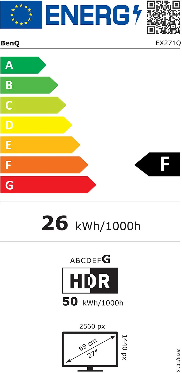 Ecran 27" BenQ Mobiuz EX271Q Quad HD 180Hz (Blanc)