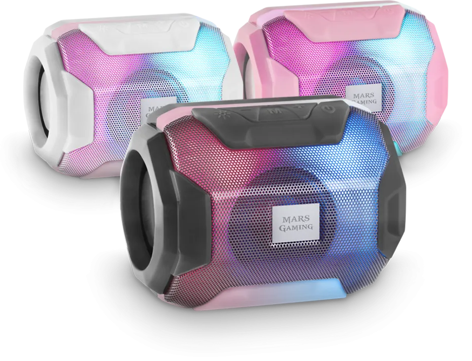 Enceintes Bluetooth Mars Gaming MSBAX RGB (Blanc)