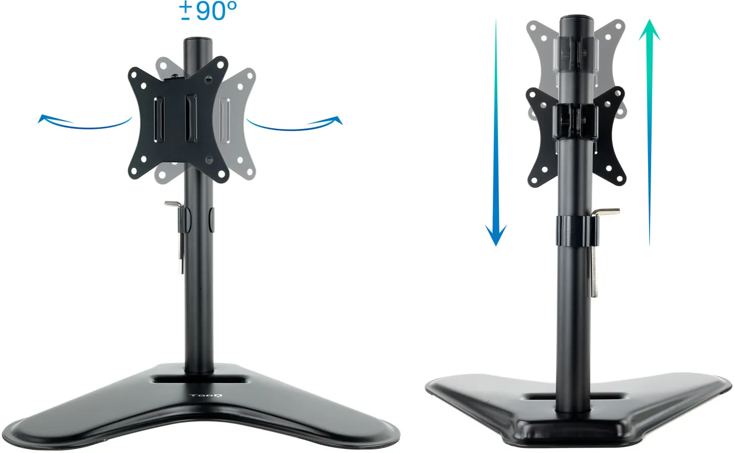 Support écran à poser Tooq DB1701TN 17"-32" (9kg max) (Noir)