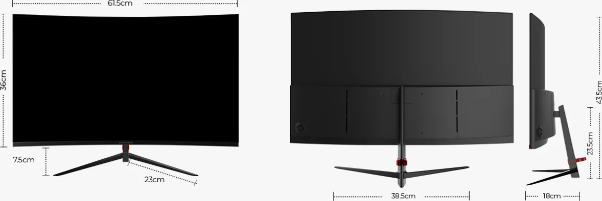 Ecran incurvé 24" Mars Gaming MV-27C Full HD 200Hz (Blanc)