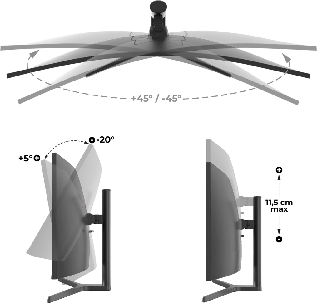 Ecran incurvé 34" Spirit of Gamer Epic WQHD 165Hz (Noir)