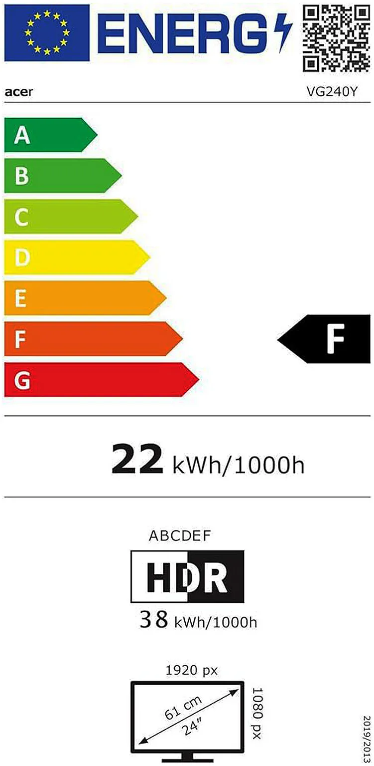 Ecran 24" Acer Nitro VG240 YM3 Full HD 180Hz (Noir/Rouge)