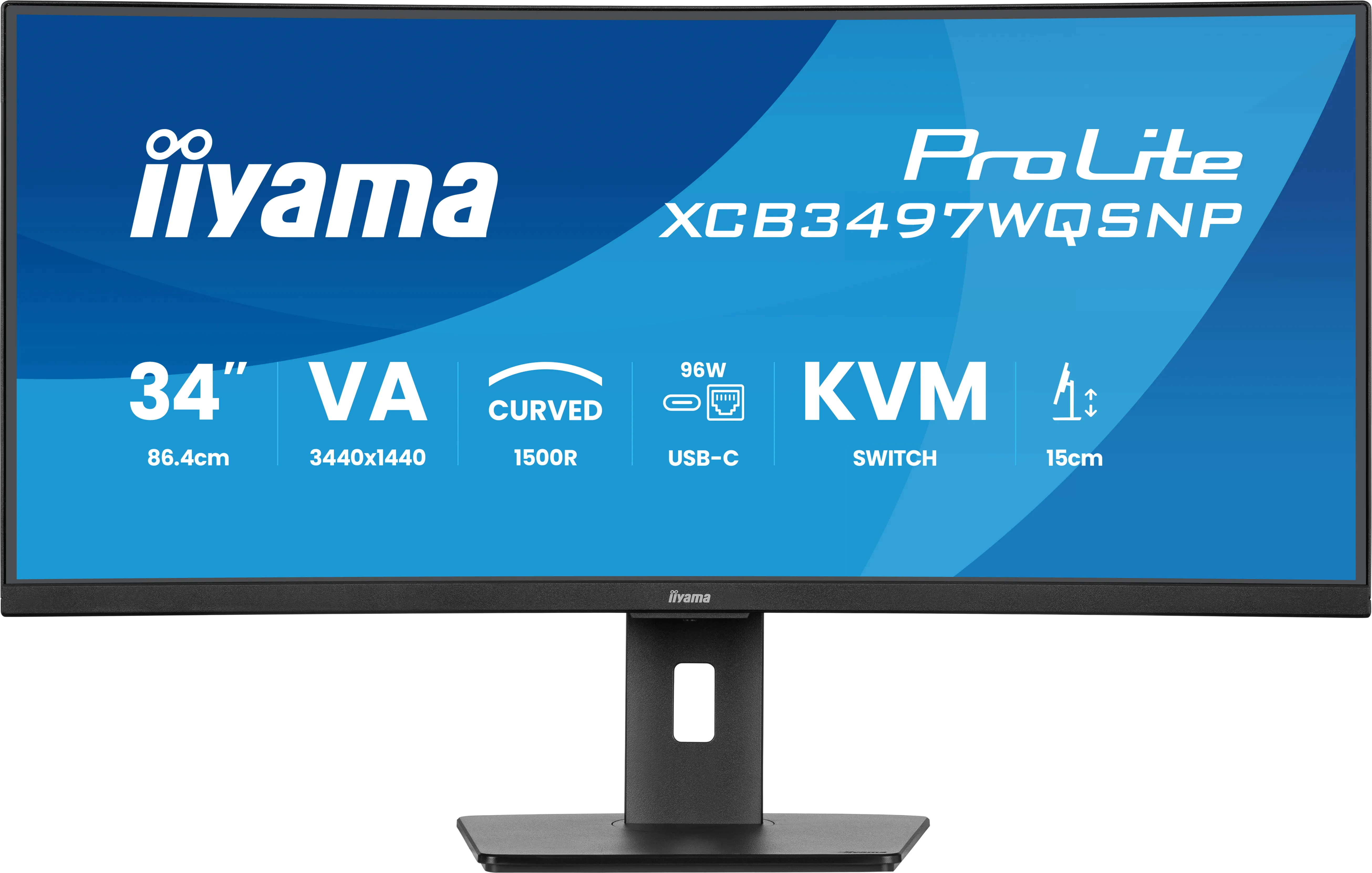Ecran incurvé 34" Iiyama ProLite XCB3497WQSNP-B1 UWQHD 120Hz (Noir)