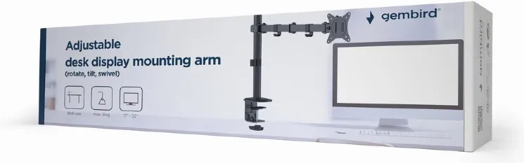 Support écran à fixer Gembird MA-D1-01 - 32" (9kg max) (Noir)