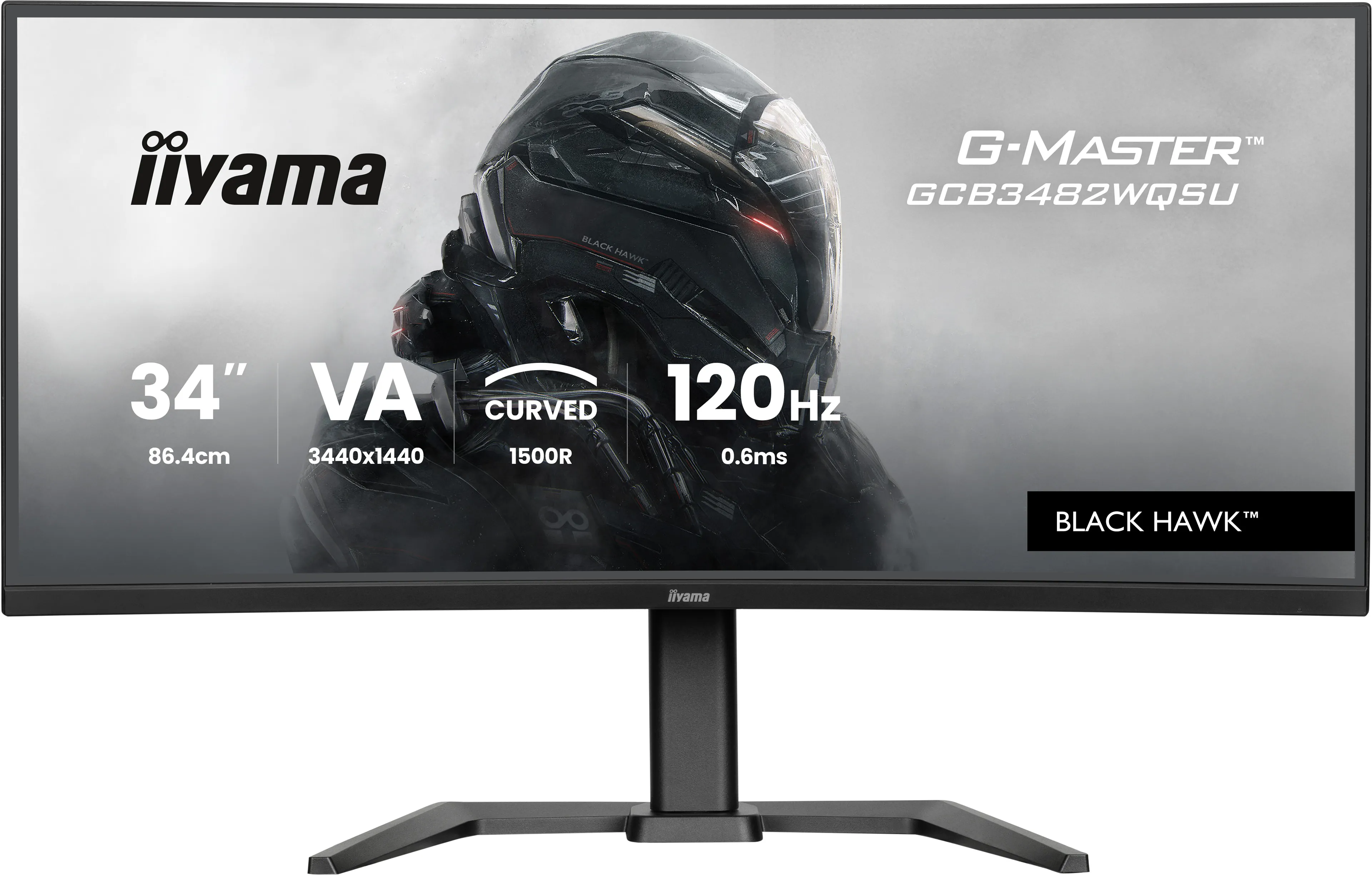 Ecran incurvé 34" Iiyama G-Master Black Hawk GCB3482WQSU-B1 UWQHD 120Hz (Noir)