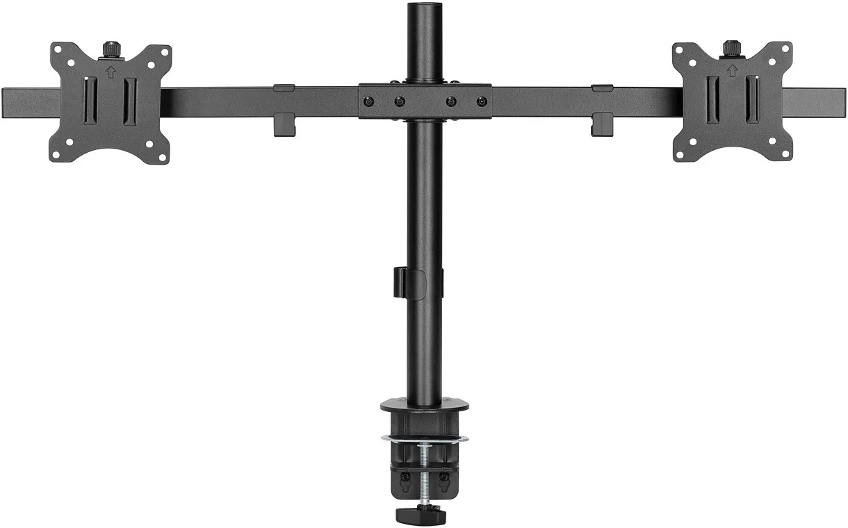 Support double-écran à fixer Goobay 17"-32" (9kg max) (Noir)