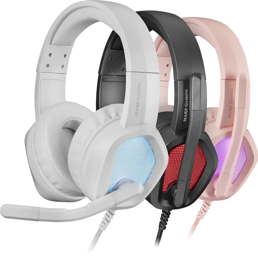 Casque Gamer filaire Mars Gaming MH320 RGB (Blanc)