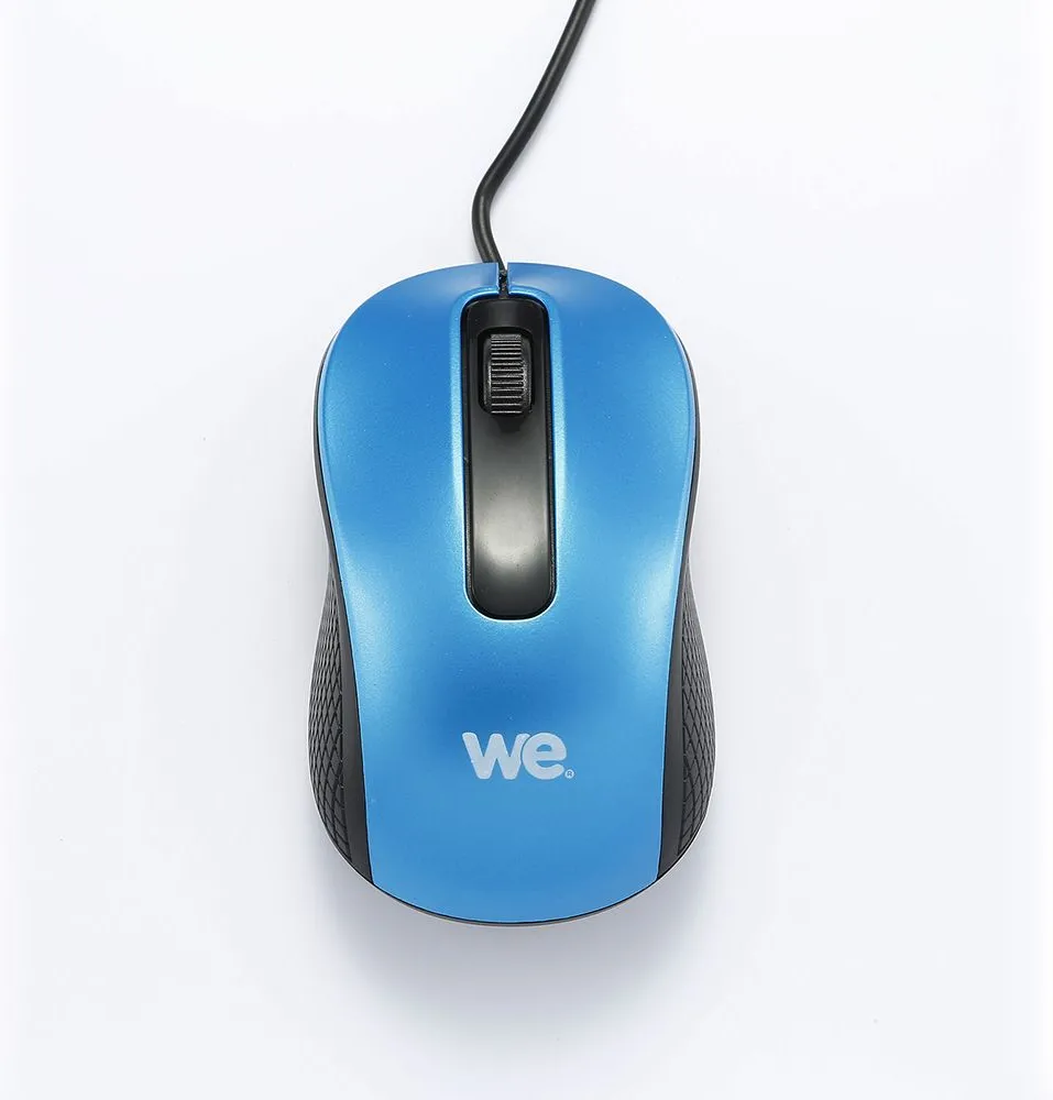 Souris filaire We USB (Bleu)
