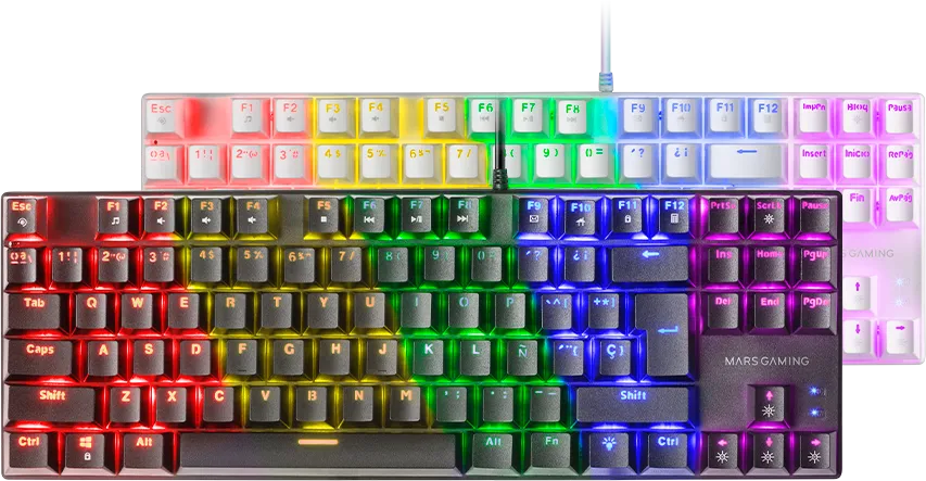 Clavier Gamer mécanique (Brown Switch) Mars Gaming MK80 RGB (Noir)