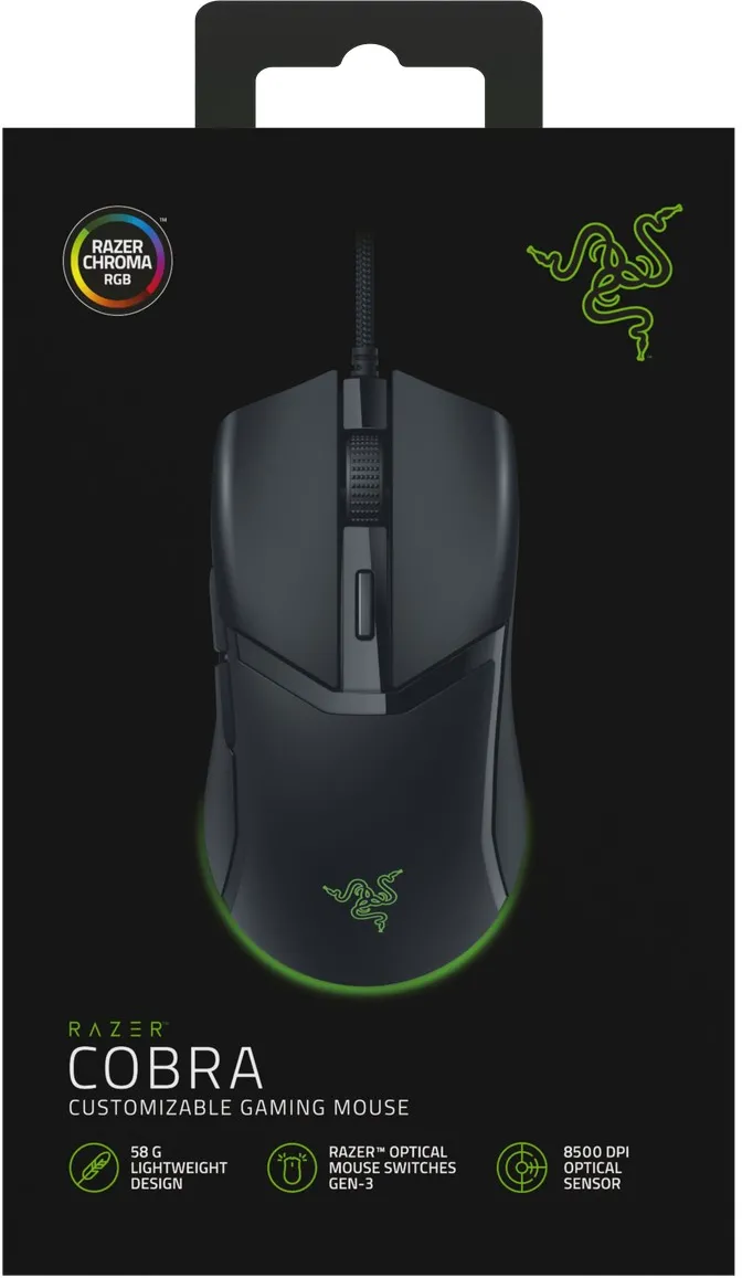 Souris filaire Gamer Razer Cobra RGB (Noir)