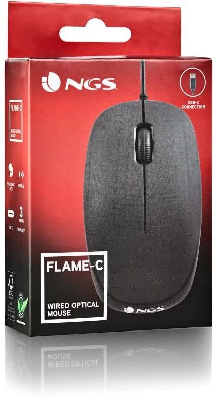 Souris filaire NGS Flame-C (Noir)