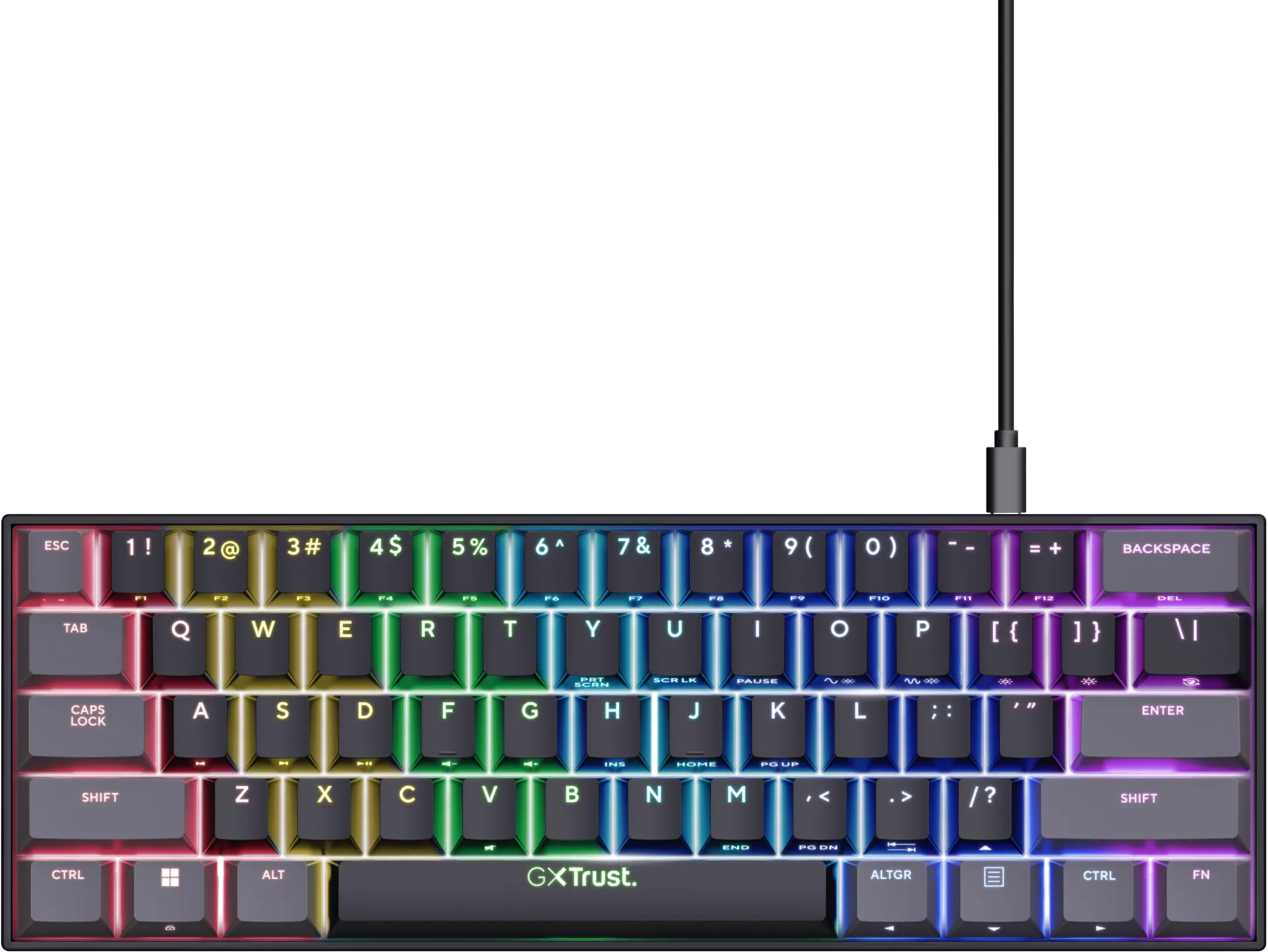 Clavier Gamer Trust GXT 867 Acira 60 Mini RGB (Noir)