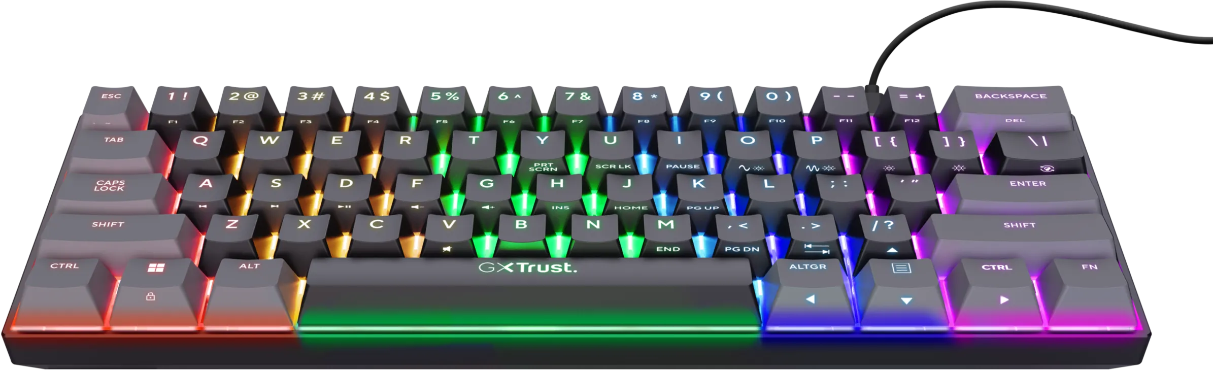 Clavier Gamer Trust GXT 867 Acira 60 Mini RGB (Noir)