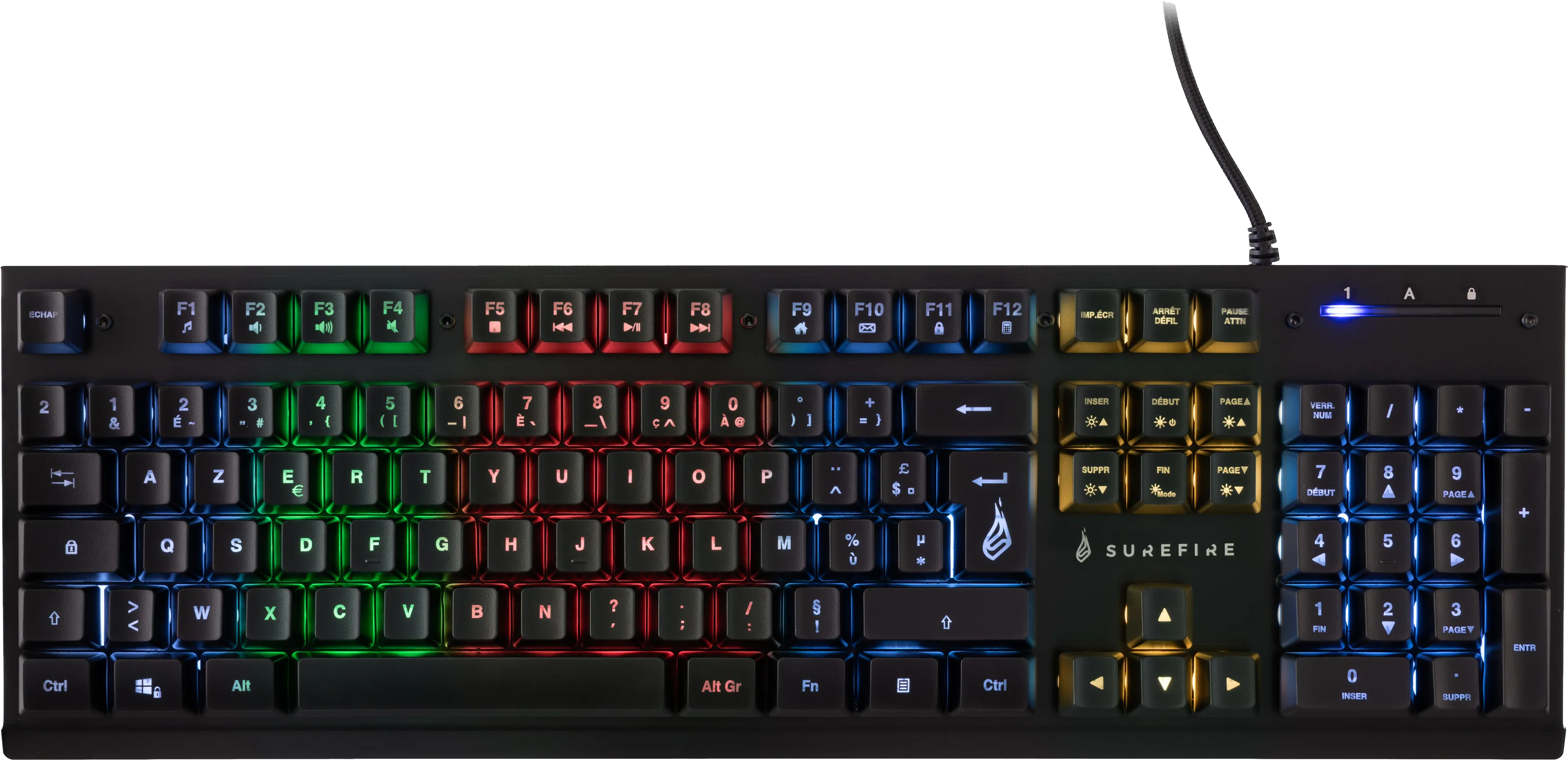 Clavier Gamer Verbatim SureFire KingPin X2 RGB (Noir)