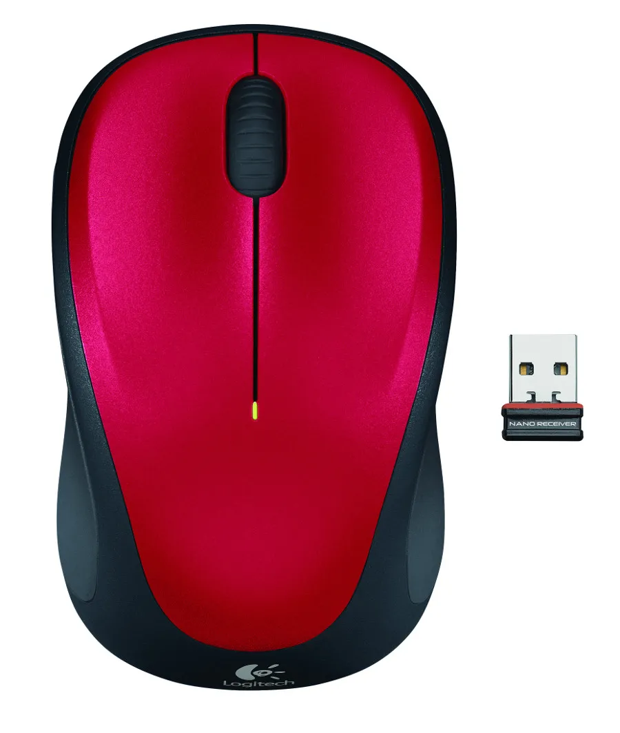 Souris sans fil Logitech Cordless Laser M235 (Rouge)